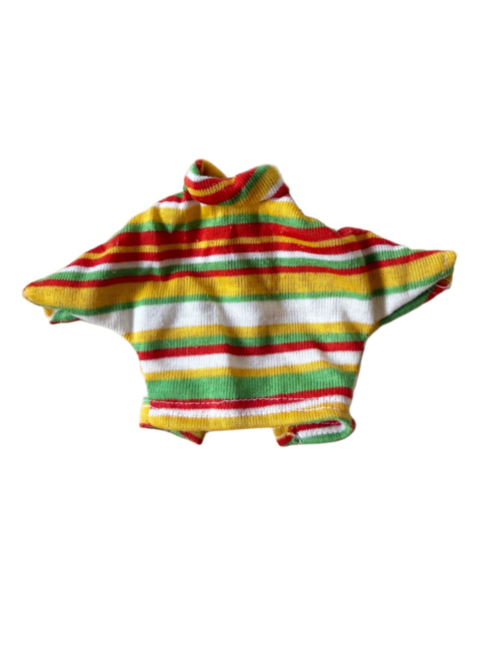 Vintage Barbie & Friends / Clone multicolored striped turtleneck sweater yellow